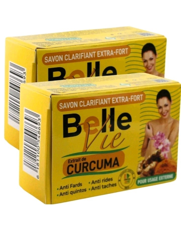 Belle Vie Extra-Fort Clarifying Soap With Turmeric Extract pack of 2