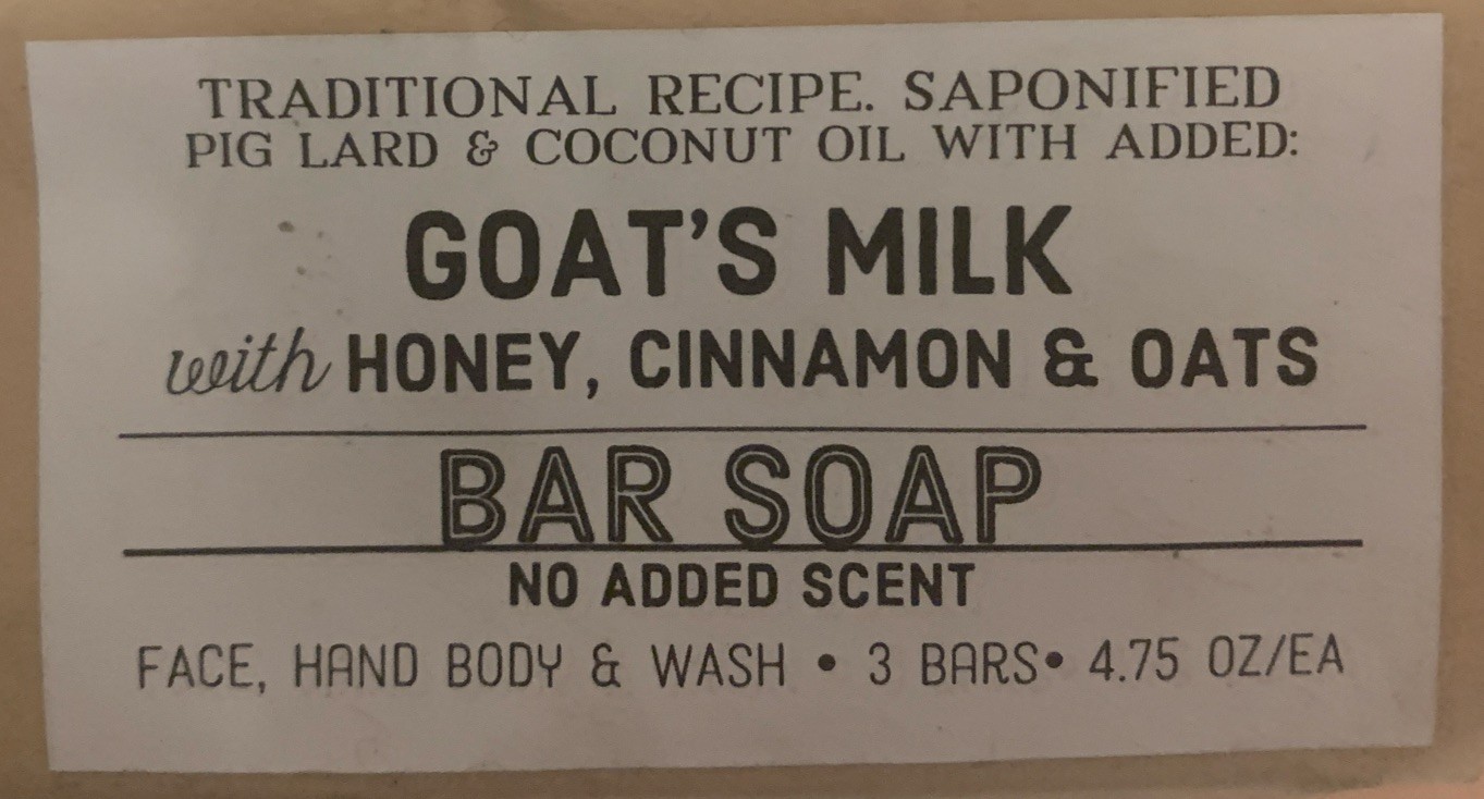 (3) Simplici Goat ‘s Milk with Honey, Cinnamon & Oats Bar Soap 4.75 oz X3
