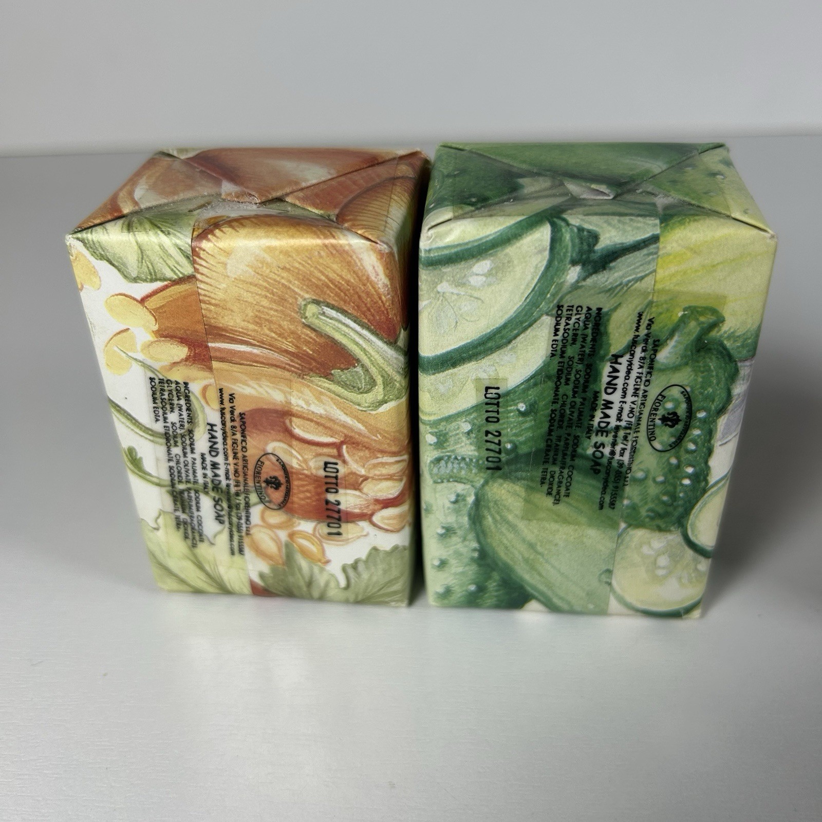 Le Veneri Italian Soap Bars 5.25 oz 5 Pieces ￼Vegetable Based Handmade Italy