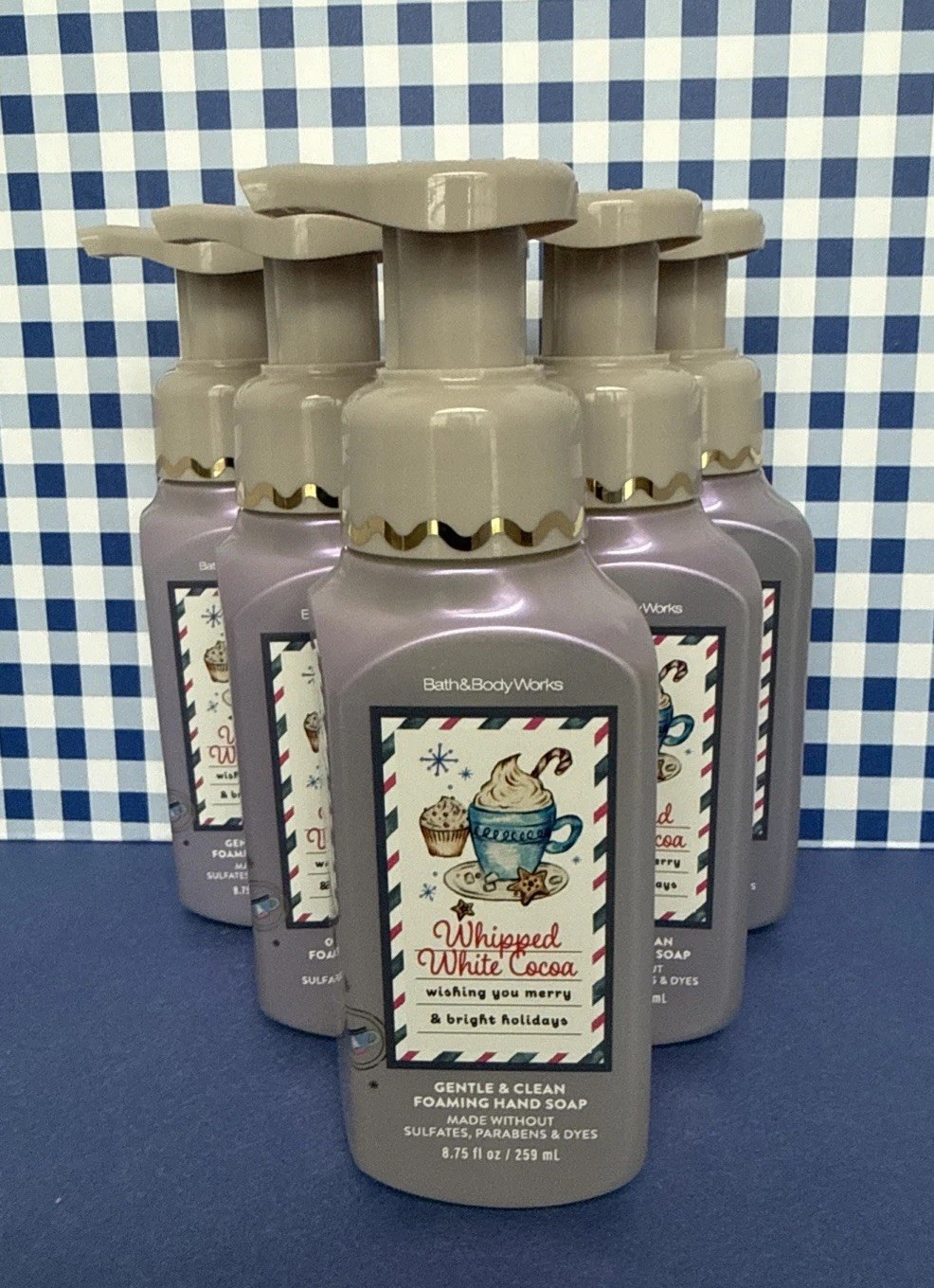 6X ~ Bath & Body Works ~ WHIPPED WHITE COCOA ~ Gentle Foaming Hand Soap