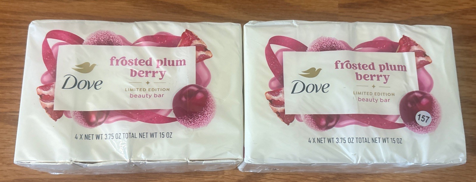 8 Bars Dove Frosted Plum Berry Limited Edition Holiday Treats Bar Soap 3.75oz