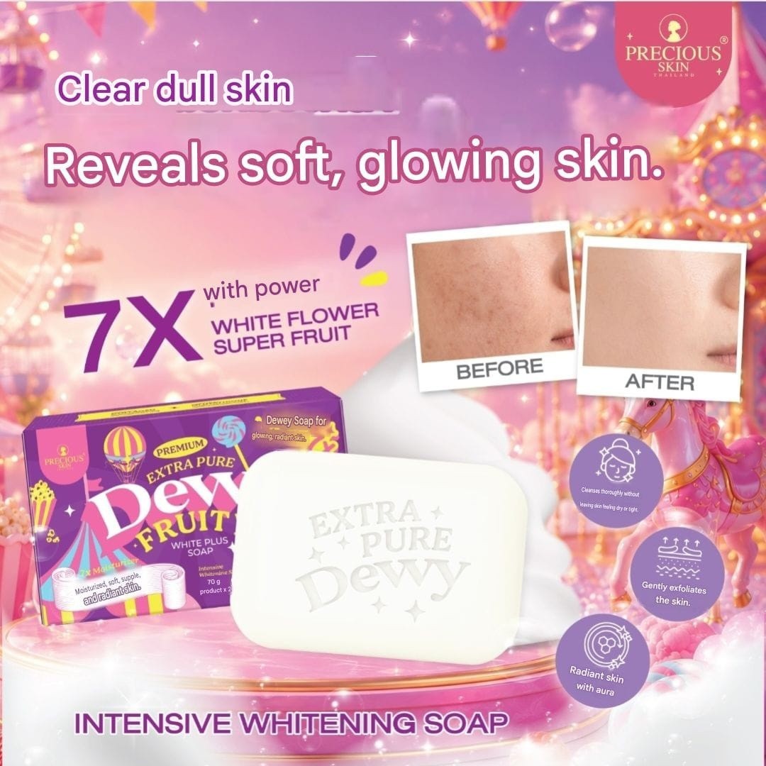 Precious Skin Premium Extra Pure Dewy Fruity White Plus Face&Body Soap 70g👌1pc