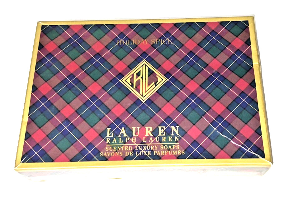 RALPH LAUREN Set of (6) Holiday Wreath Scented Luxury Soaps 2.9oz Each – Estate