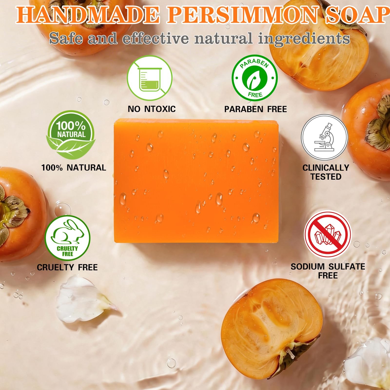 yonisayo Persimmon Soap 3.55oz Pack of 4