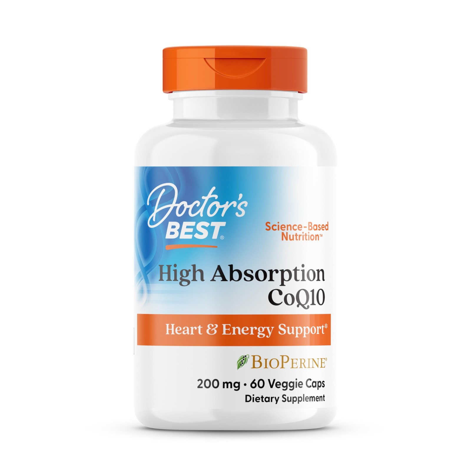 Doctor’s Best High Absorption CoQ10 200mg with 60 Count (Pack of 1), White