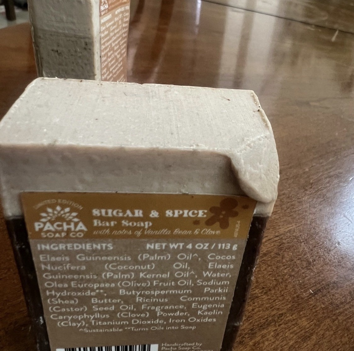 Pacha Soap Co Handmade Limited Edition Bar Soap 4 oz Sugar & Spice Golden Chai