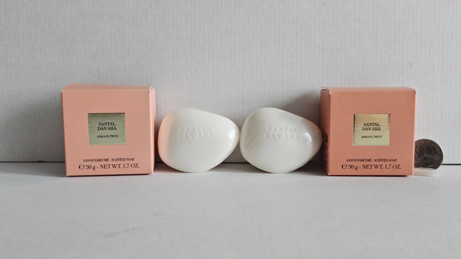 Armani Privé SANTAL DAN SHA scented Luxury Mini Soap – TWO PIECES 1.7Oz/50g/ea.