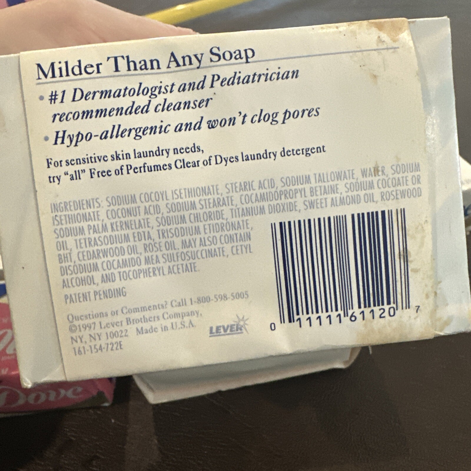 Vintage 1997 Dove Soap White 1/4 Moisture Lotion Bar 11 Pack Various Sizes