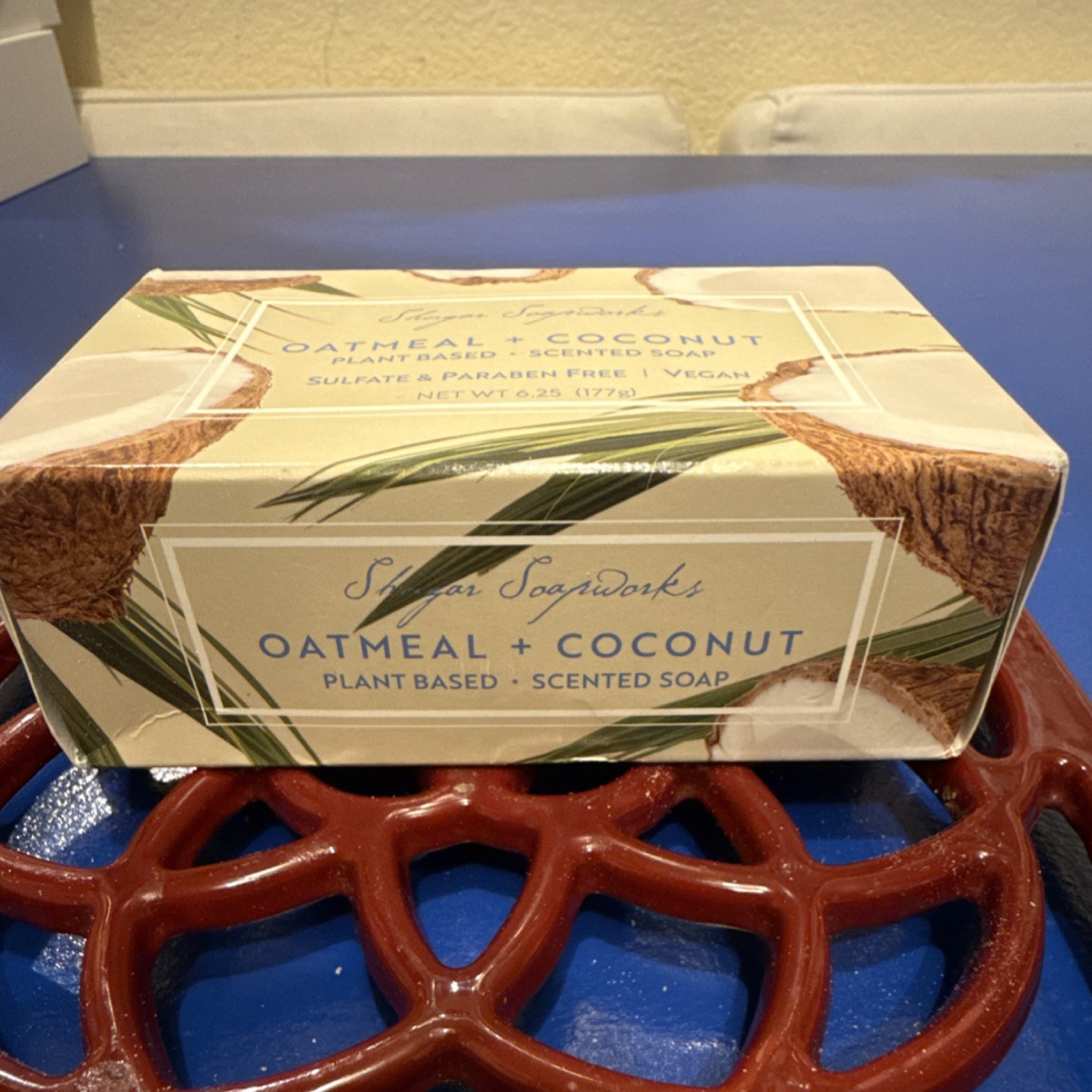Shugar Soapworks Oatmeal Coconut Scented Soap 6.25 oz Sulfate-Free Vegan