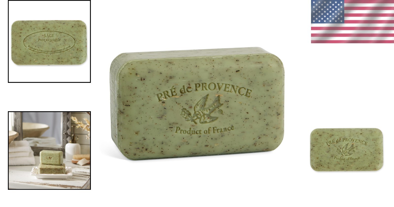 Aromatherapy Artisanal Soap Bar – Enriched with Shea Butter and Sage, 5.3 Oz
