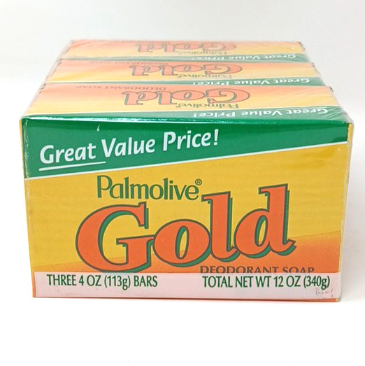 Palmolive Gold Deodorant Soap 4 oz, 3 ct, New, Sealed Discontinued USA Made