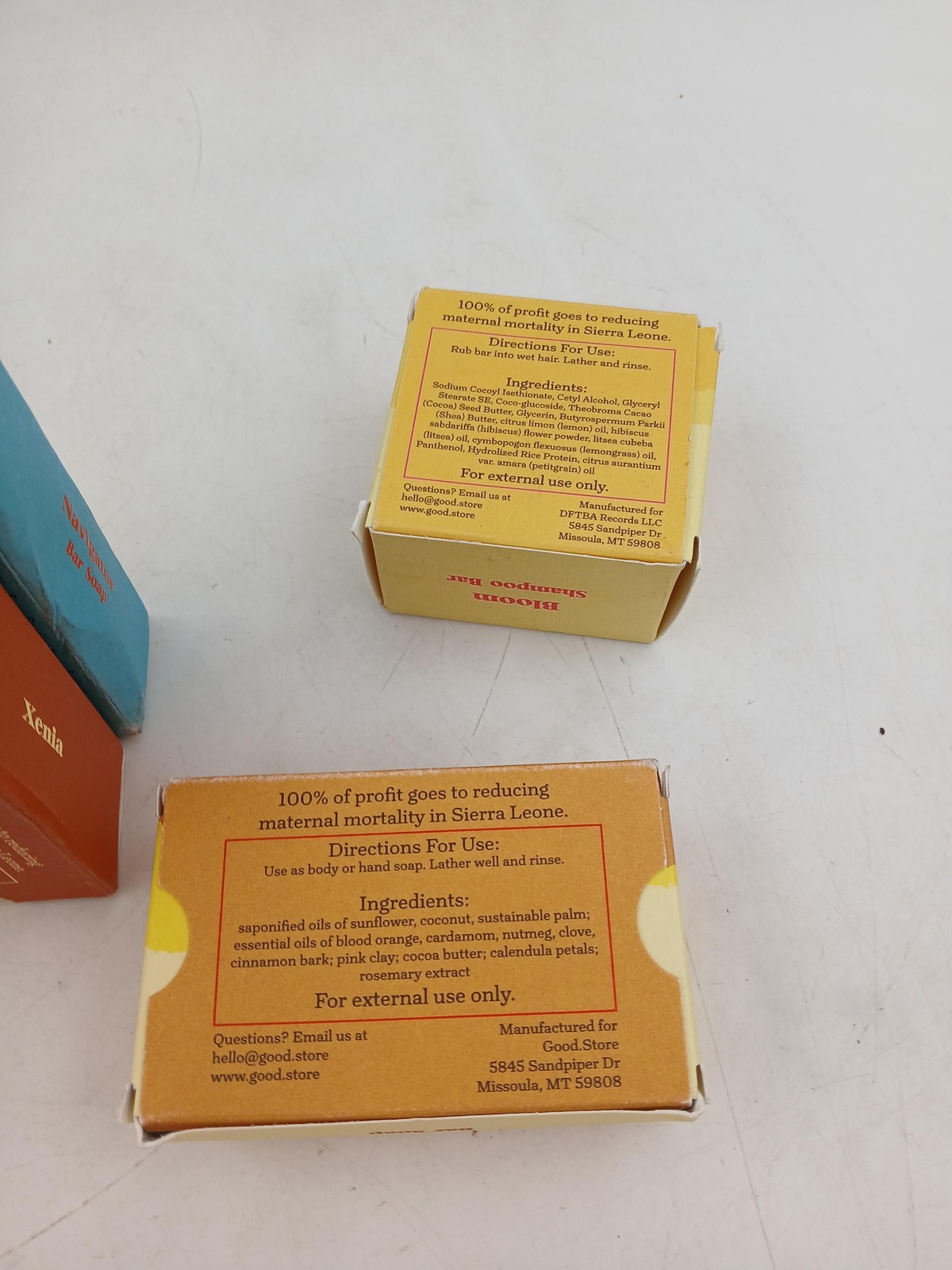 Sun Basin Soap Bar & Shampoo 4pc Set Navigator Daydreamer Xenia Bloom Yellow