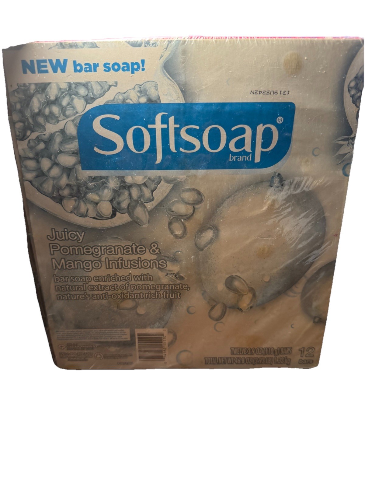 Soft Soap Juicy Pomegranate & Mango Infused Soap 12 ,3.9oz. Bars Plz See Pic 🚨