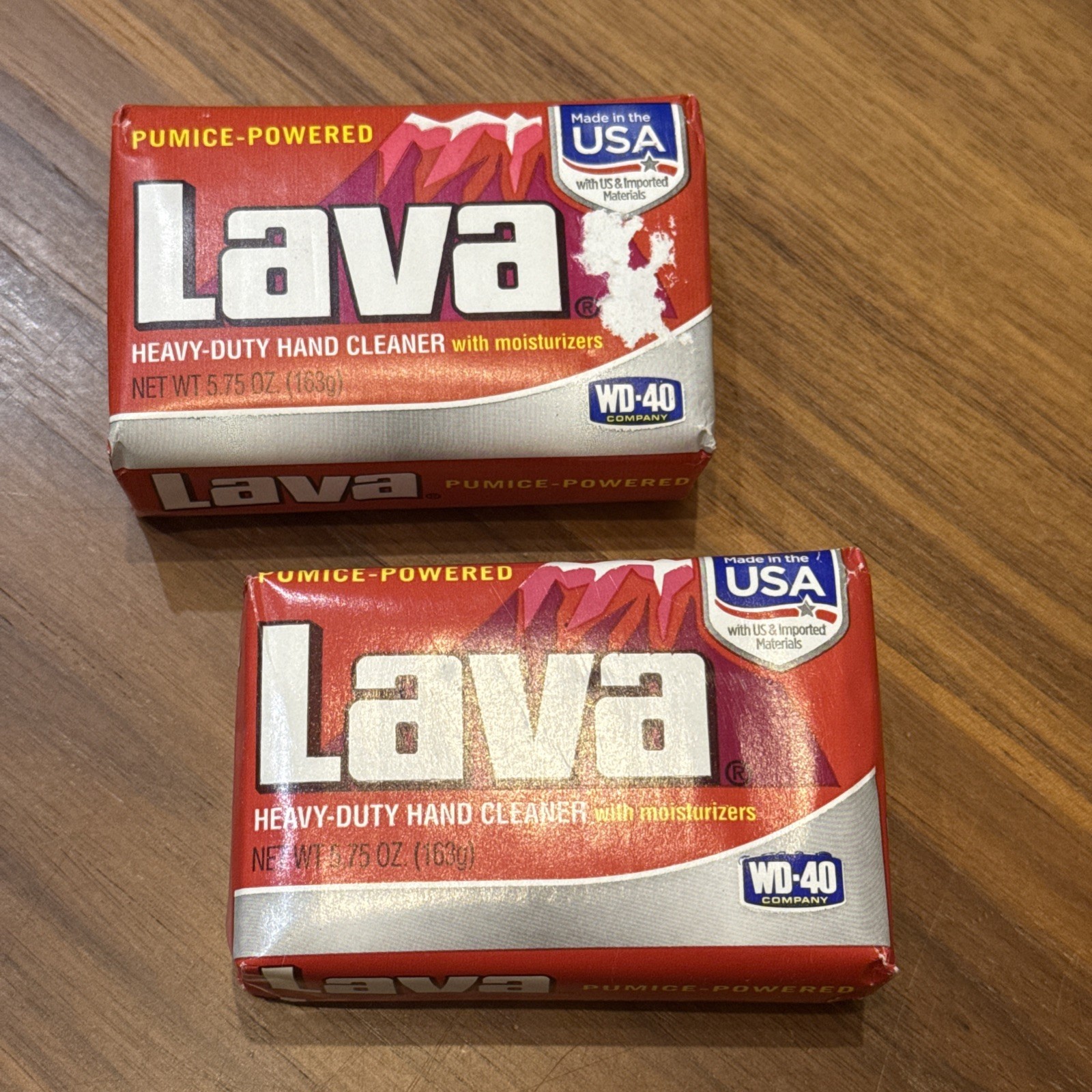 2 Pack Lava Heavy-Duty Hand Cleaner Bar Soap, Pumice Powered 5.75 oz Ea Made USA