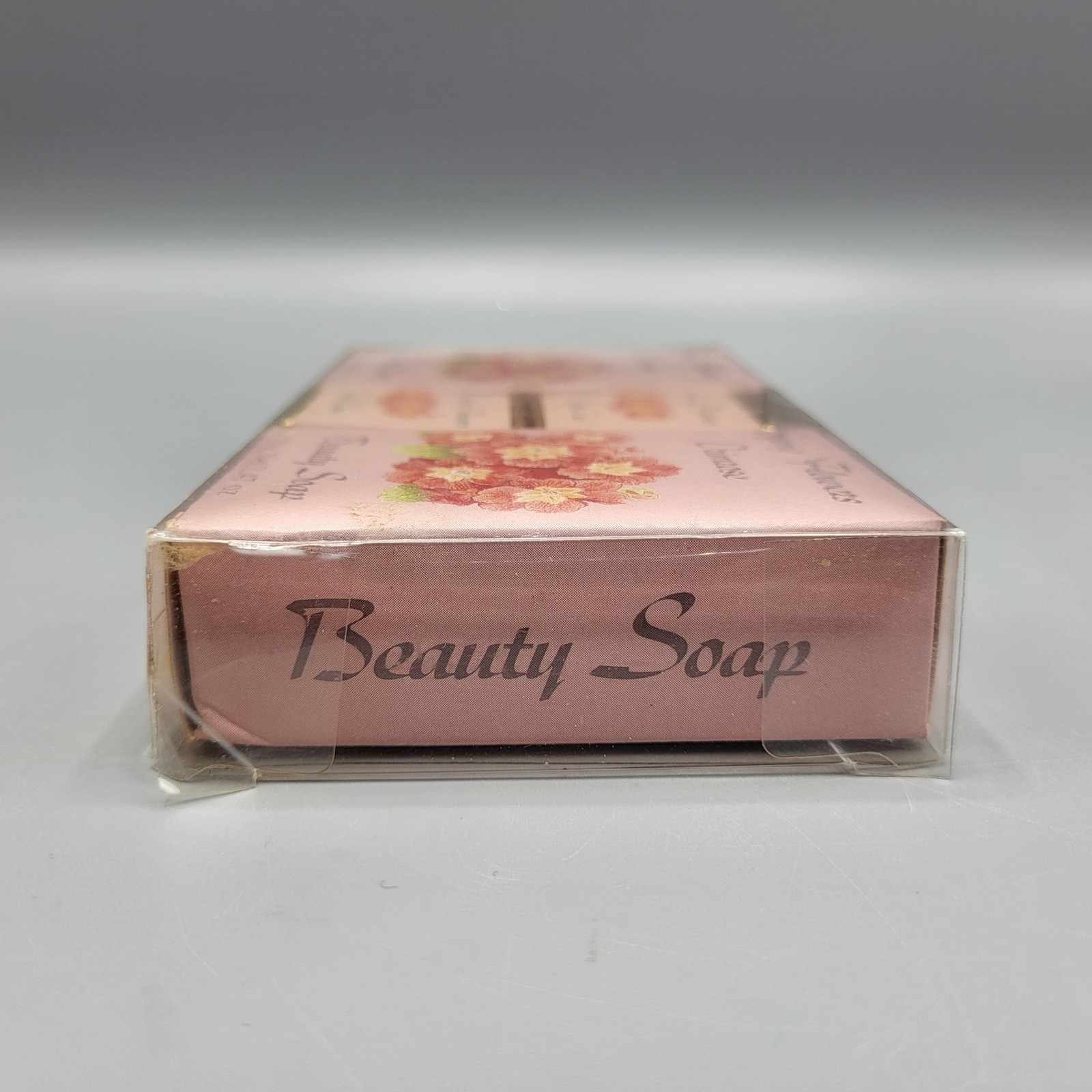 Vtg NOS Kmart Spring Flowers Primrose Soap Bath Cube Set Made in England Pink