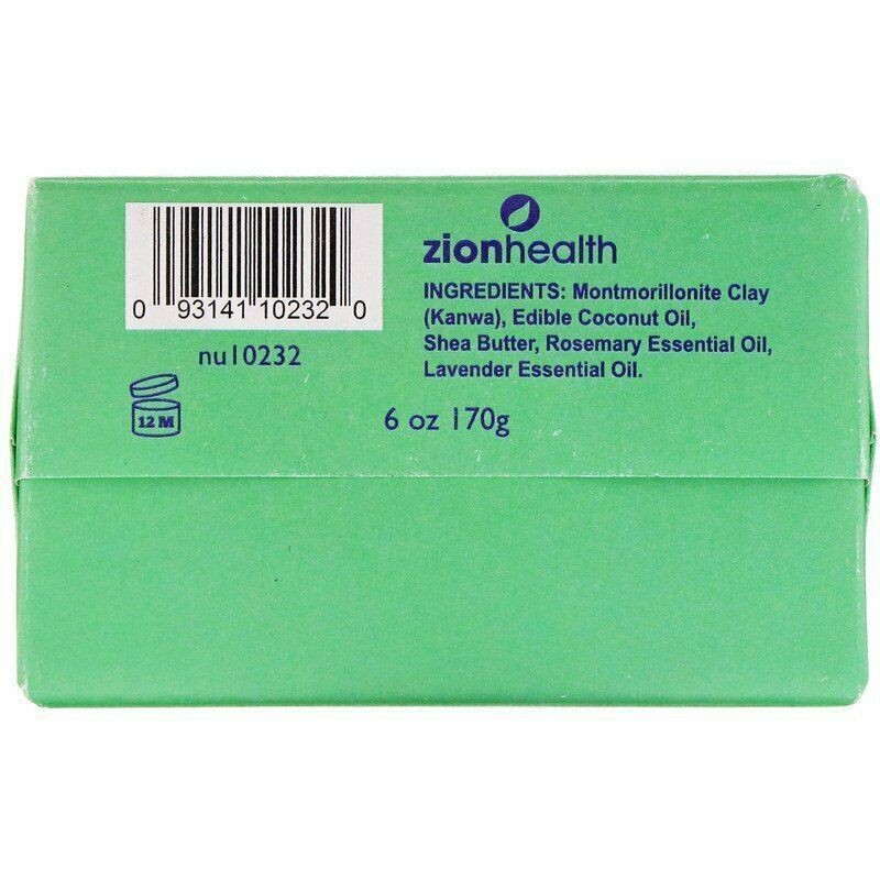 Zion Health Ancient Clay Soap Rosemary Lavender Moisturizing Earthy Soap 6 Ounce