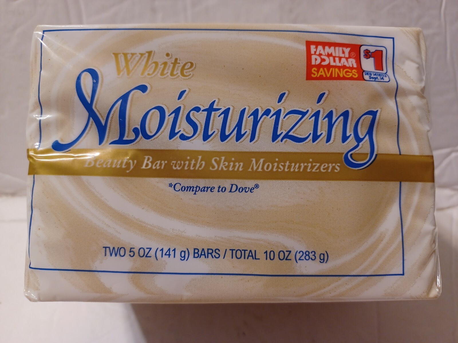 2 White Moisturizing Beauty Bar With Skin Moisturizers 5 oz Each Compare to Dove