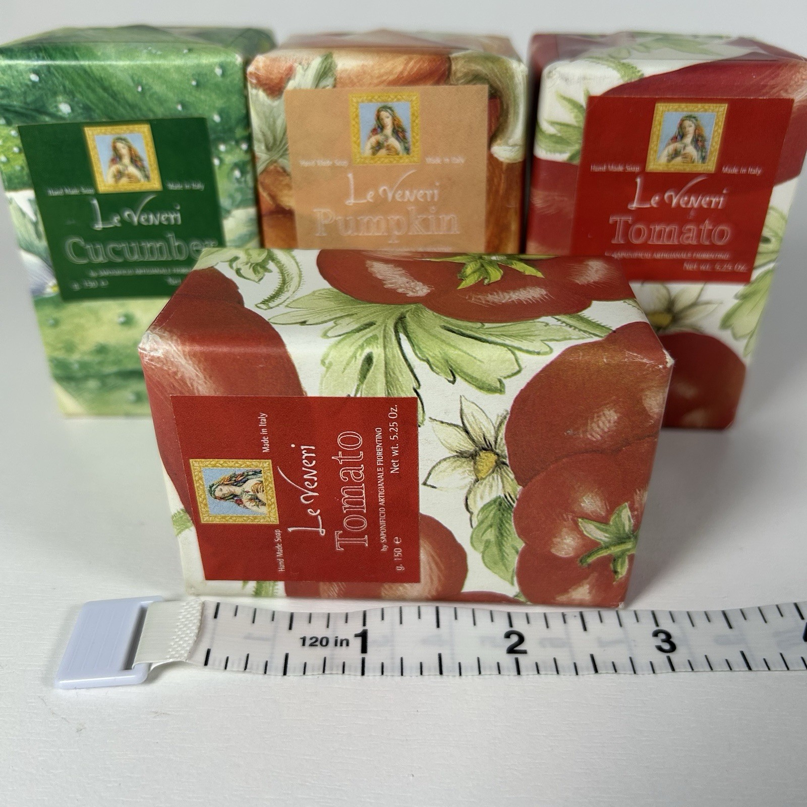 Le Veneri Italian Soap Bars 5.25 oz 5 Pieces ￼Vegetable Based Handmade Italy