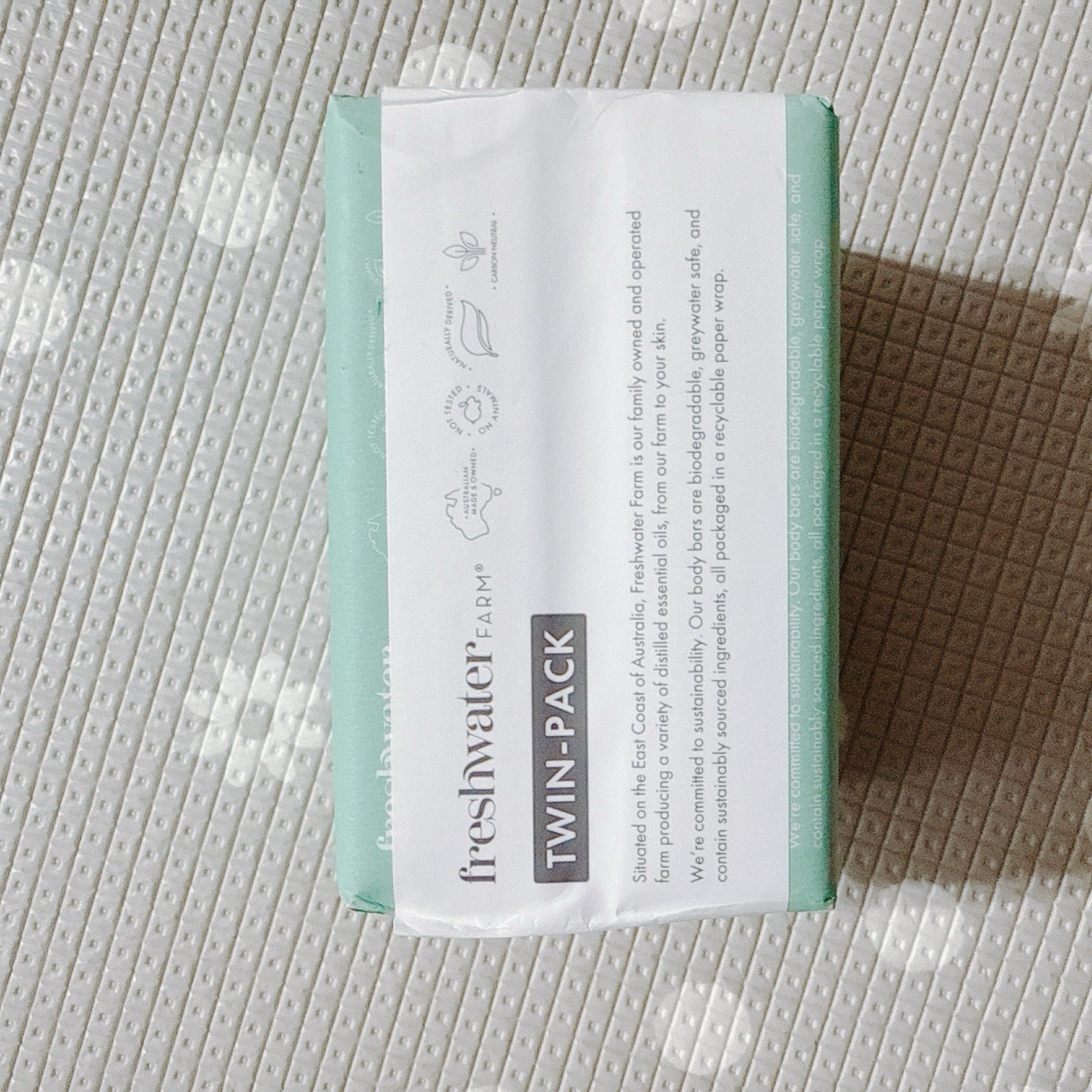2X Freshwater Farm Australia Natural Soap Bar- Tea Tree + Eucalyptus Oil| 7 Oz