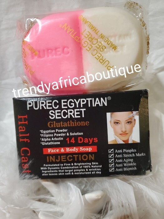 X1 Purec egyptian secret glutathion HC face & body soap. 160g bar soap