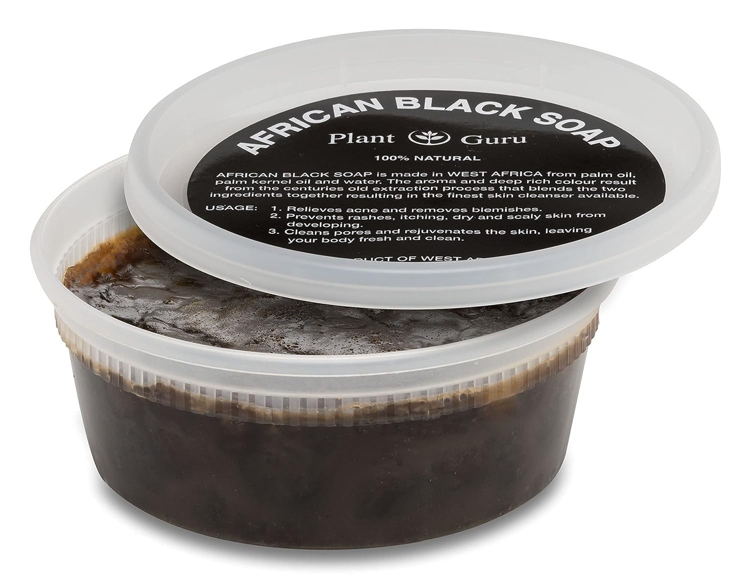 Handcrafted 8 oz. African Black Soap – Moisturizing Paste for Face and Hair
