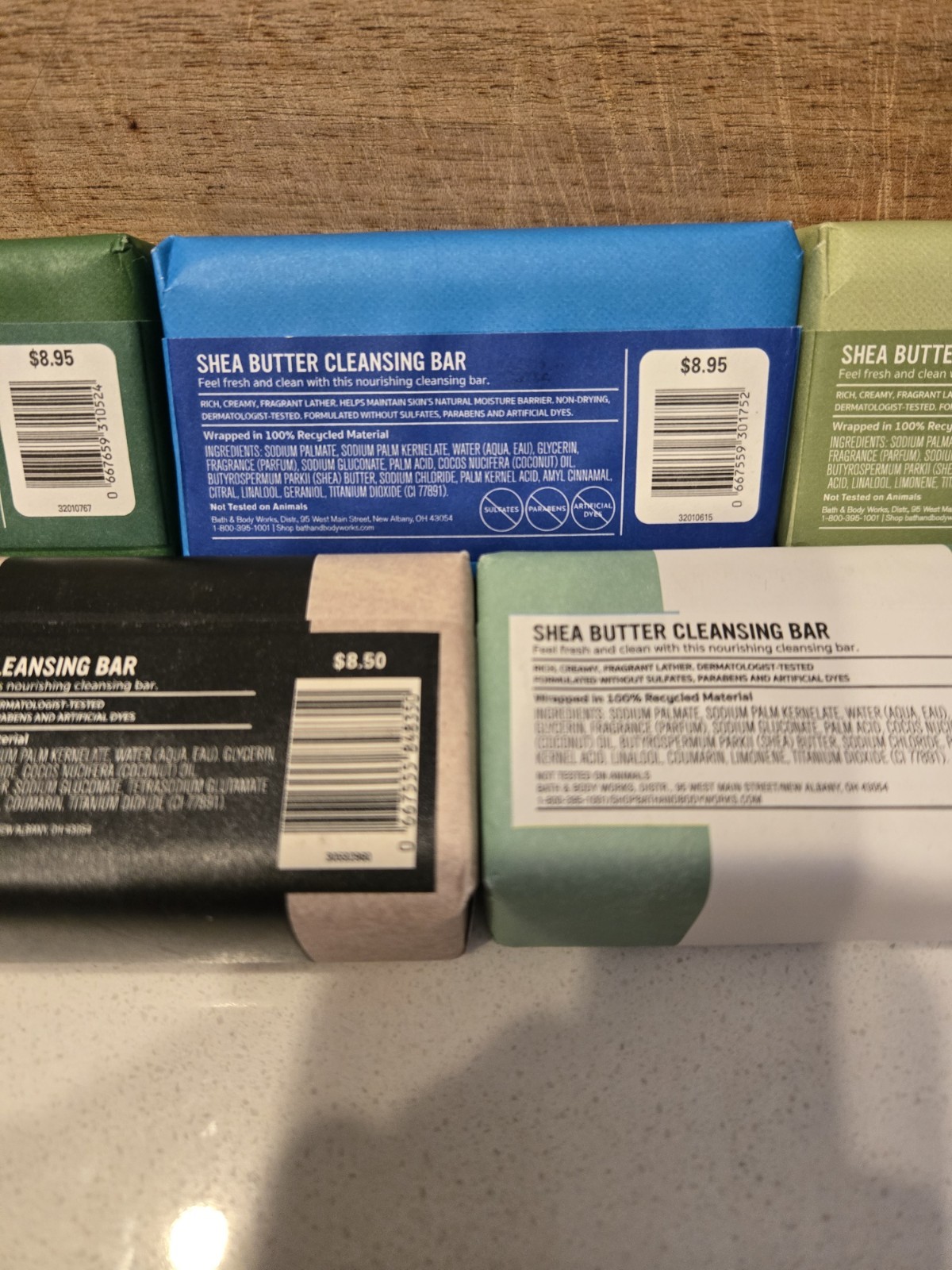 5 BATH & BODY WORKS SOAP BARS Beathe Deep COBALT COVE White TEA SAGE Alpine Path