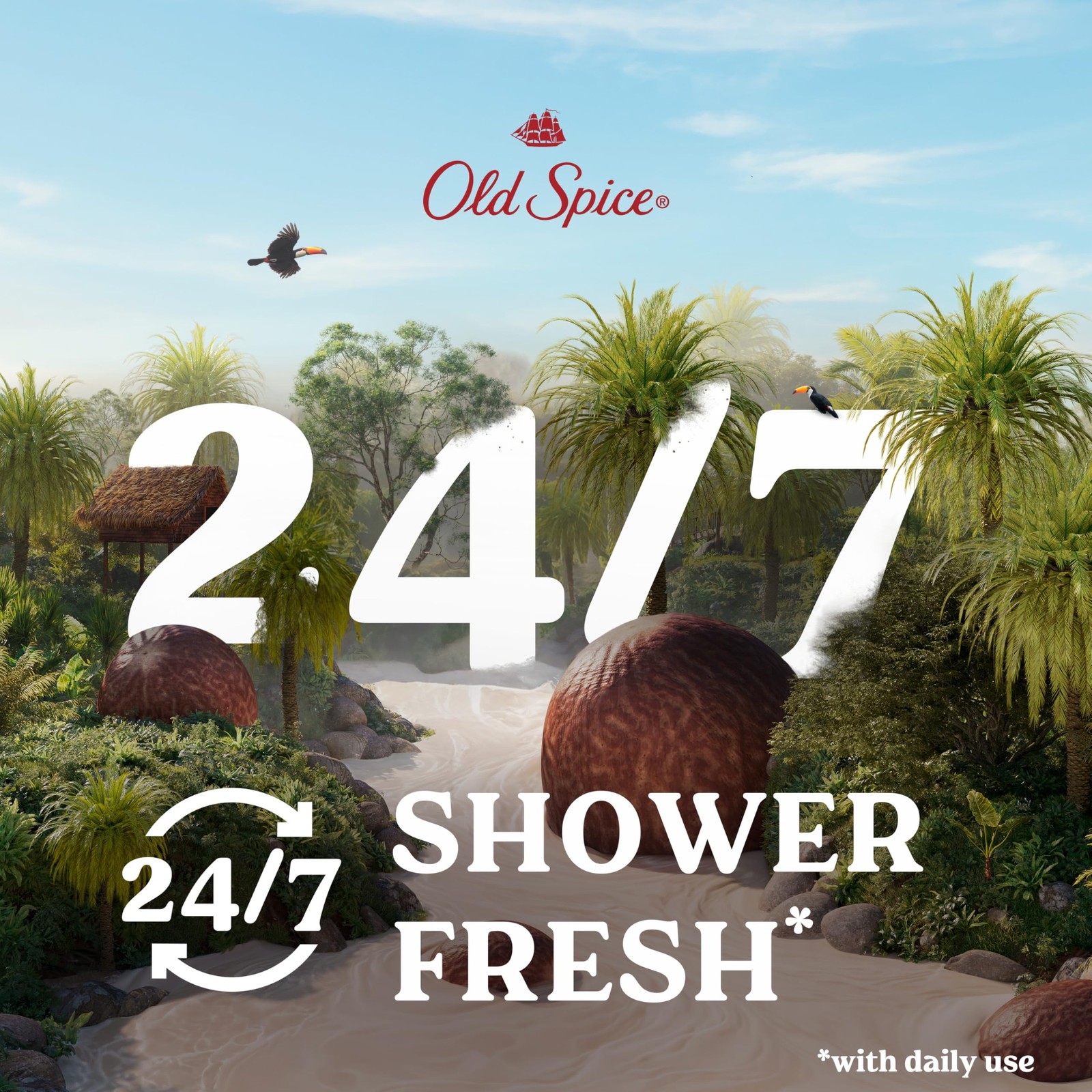 Old Spice Cleansing Body Wash for Men, 24/7 30 Fl Oz (Pack of 4), Beige