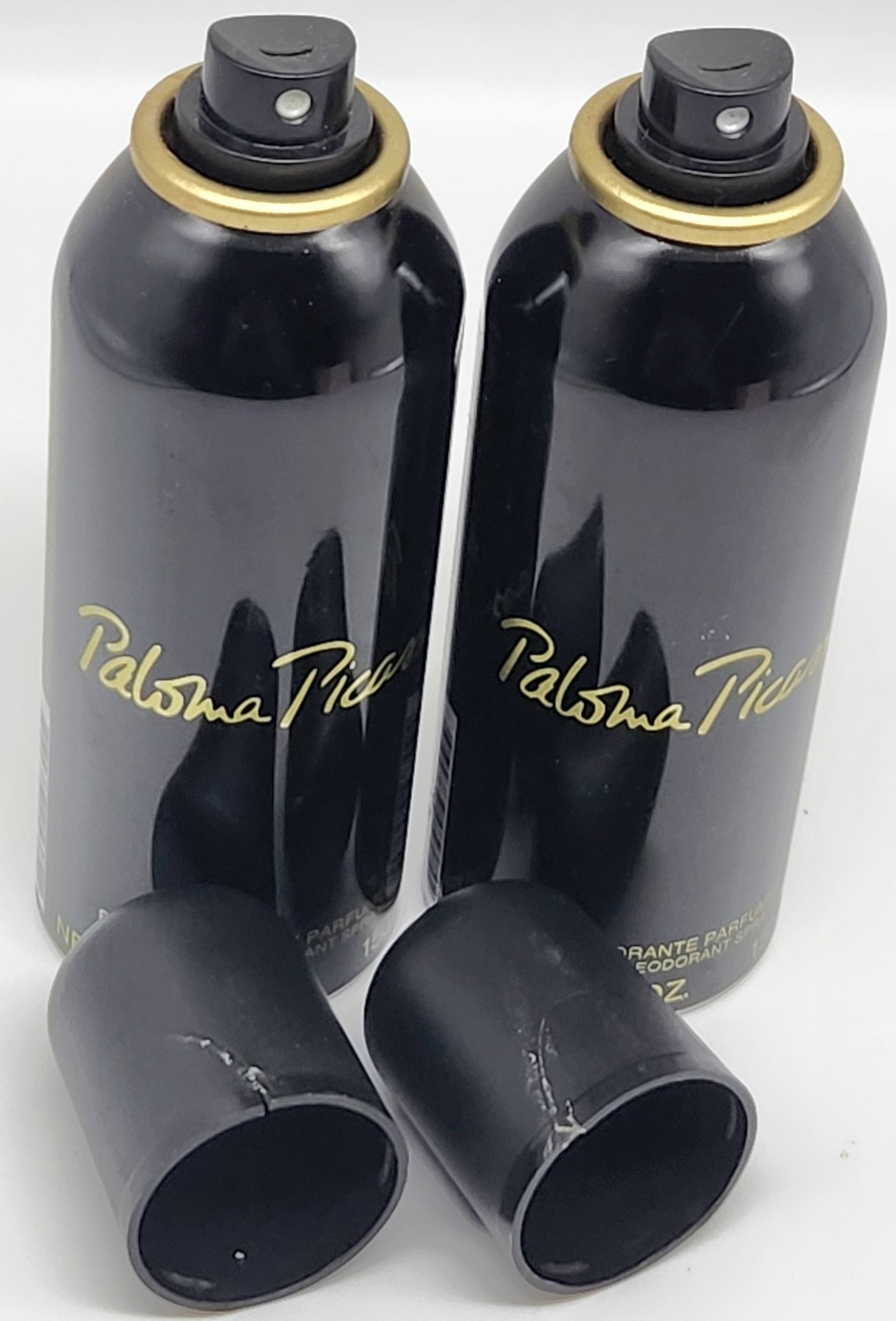 Paloma Picasso Perfumed Deodorant Spray For Women 2 x 3.4 fl oz Unbox,Top Broken