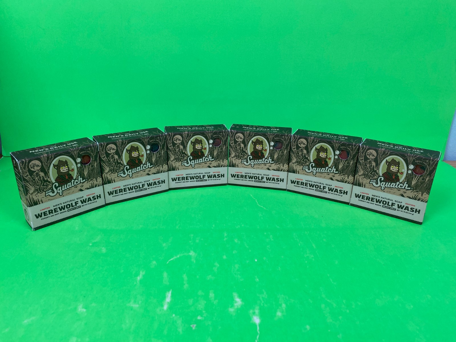 W@W L@@K 6 BARS BRAND NEW SQUATCH LIMITED EDITION SOAPS WEREWOLF WASH HALLOWEEN