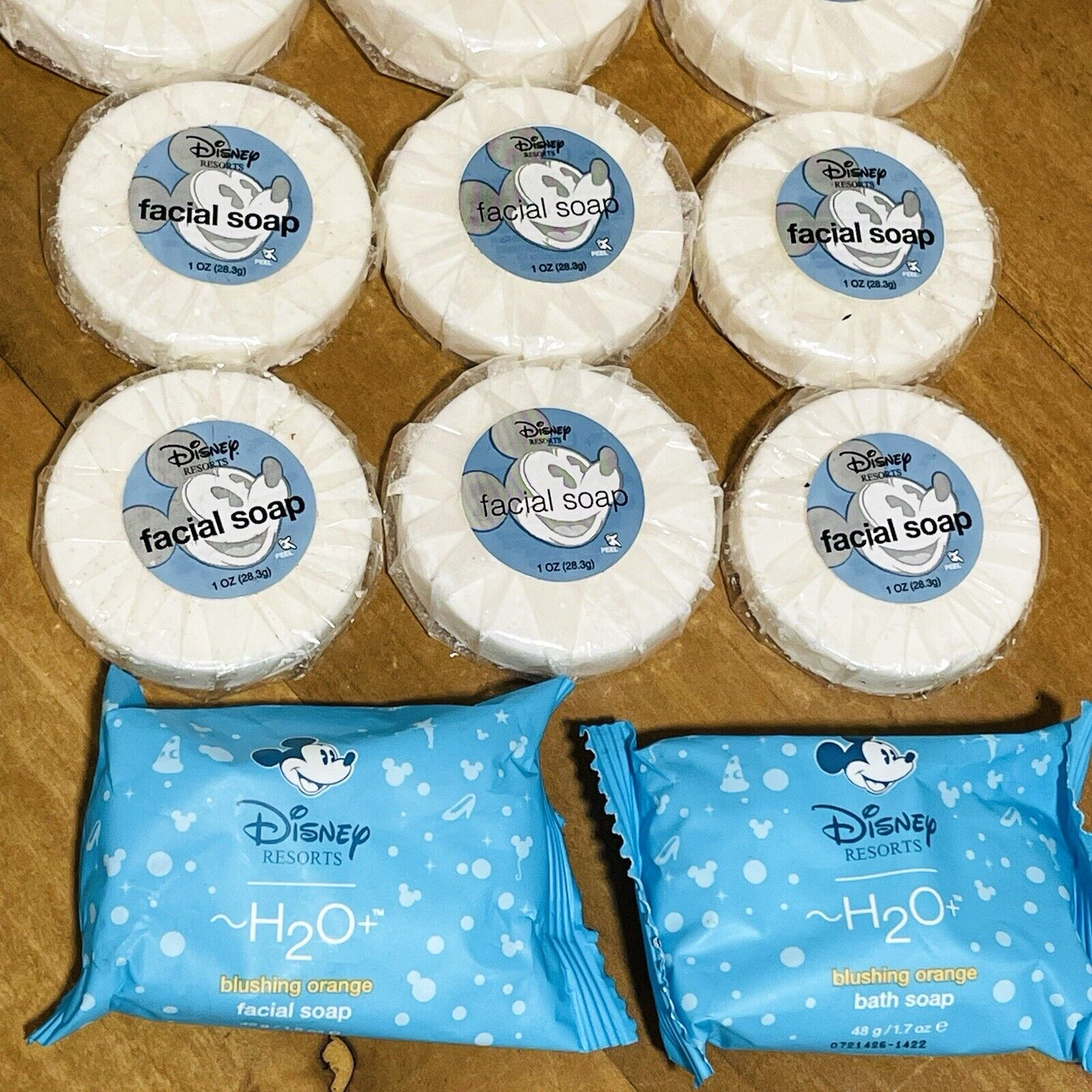 Walt Disney Resorts Bath & Facial Soap Mickey Lot of 11 Bars H2O 2oz 1oz Cakes