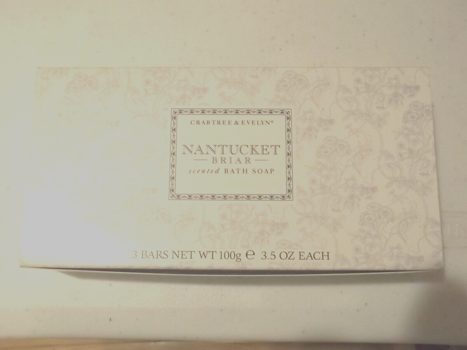 CRABTREE & EVELYN NANTUCKET BRIAR SOAP SET of THREE (3) BOXED BARS 3.5oz each