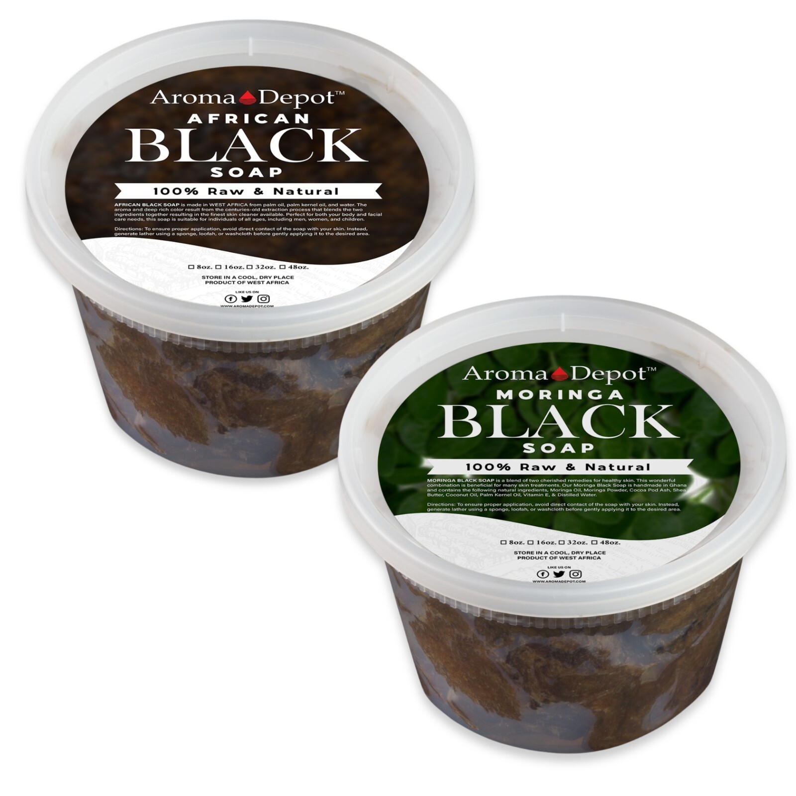 Black Soap 1 lb. Natural Black Soap PASTE Body & Face Wash For Acne Dark Spot