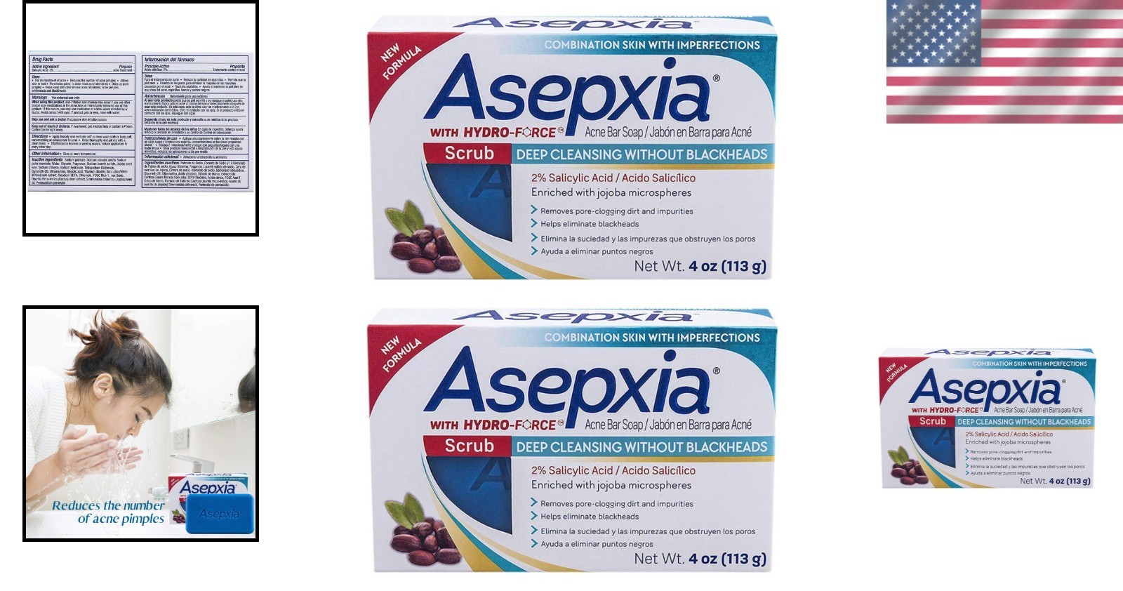 Exfoliating Cleansing Bar Soap 4oz – Pack of 2 for Clear Skin Health