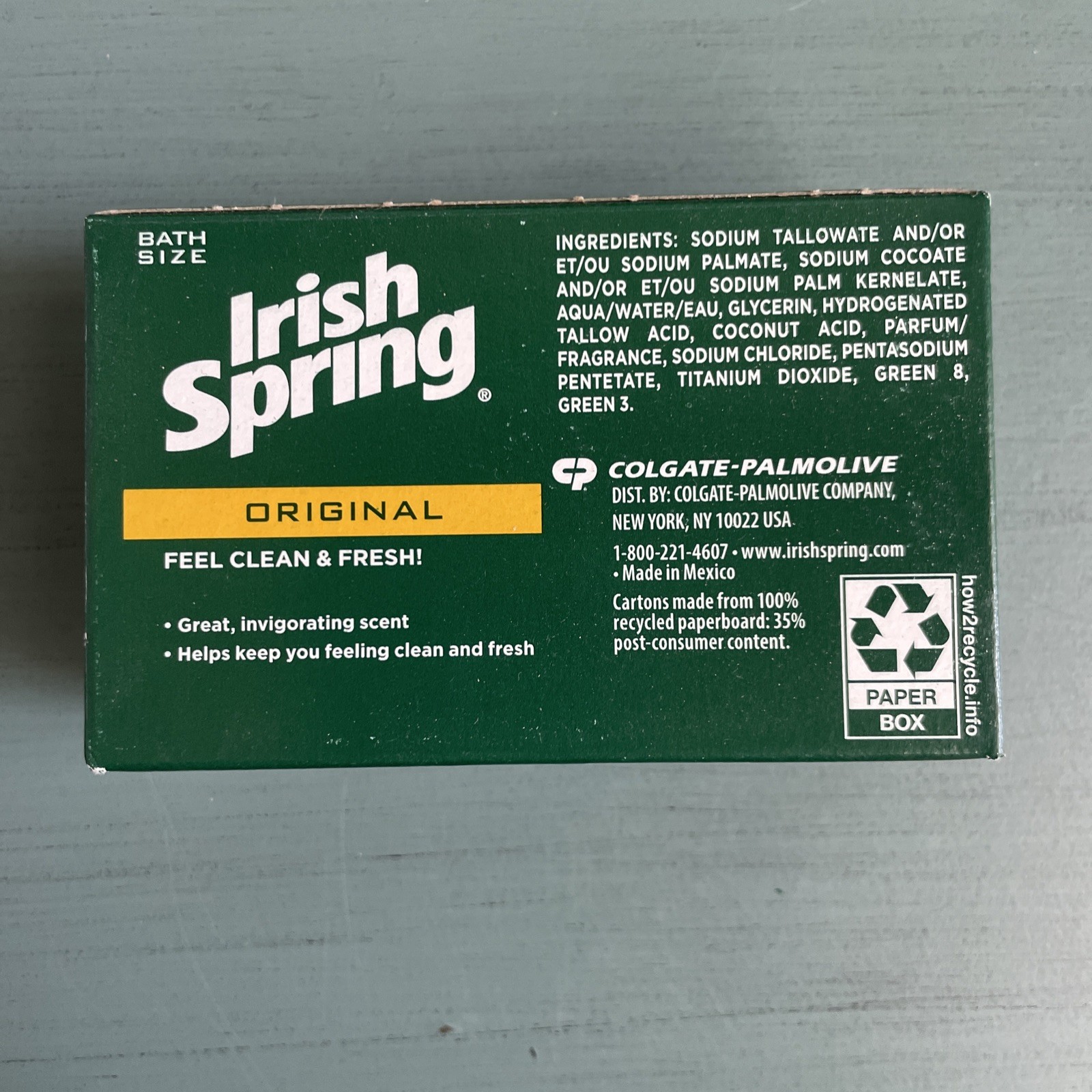 Irish Spring ORIGINAL Soap NO Flaxseed/Linseed Oil (11) Sealed Bars 3.7oz
