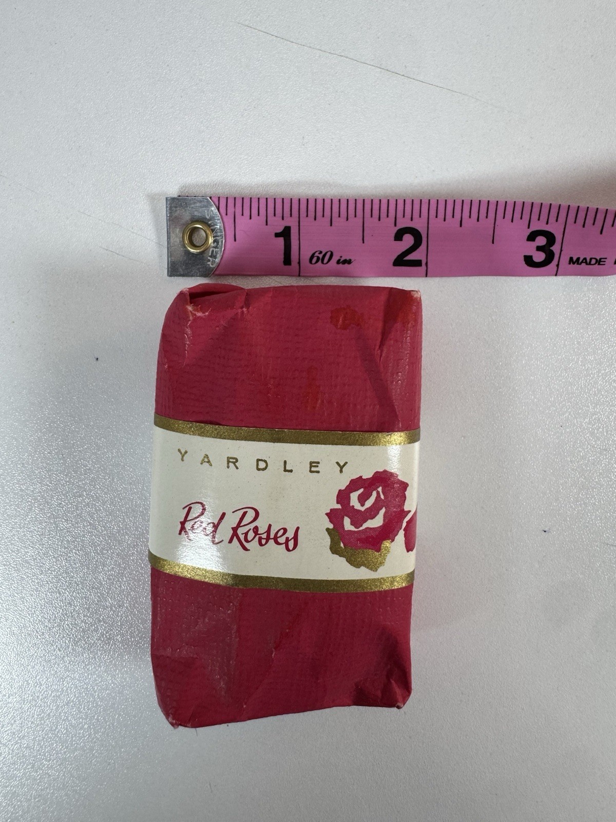 Vintage Yardley Red Roses Soap Bar Wrapped Unused Collectible Bath