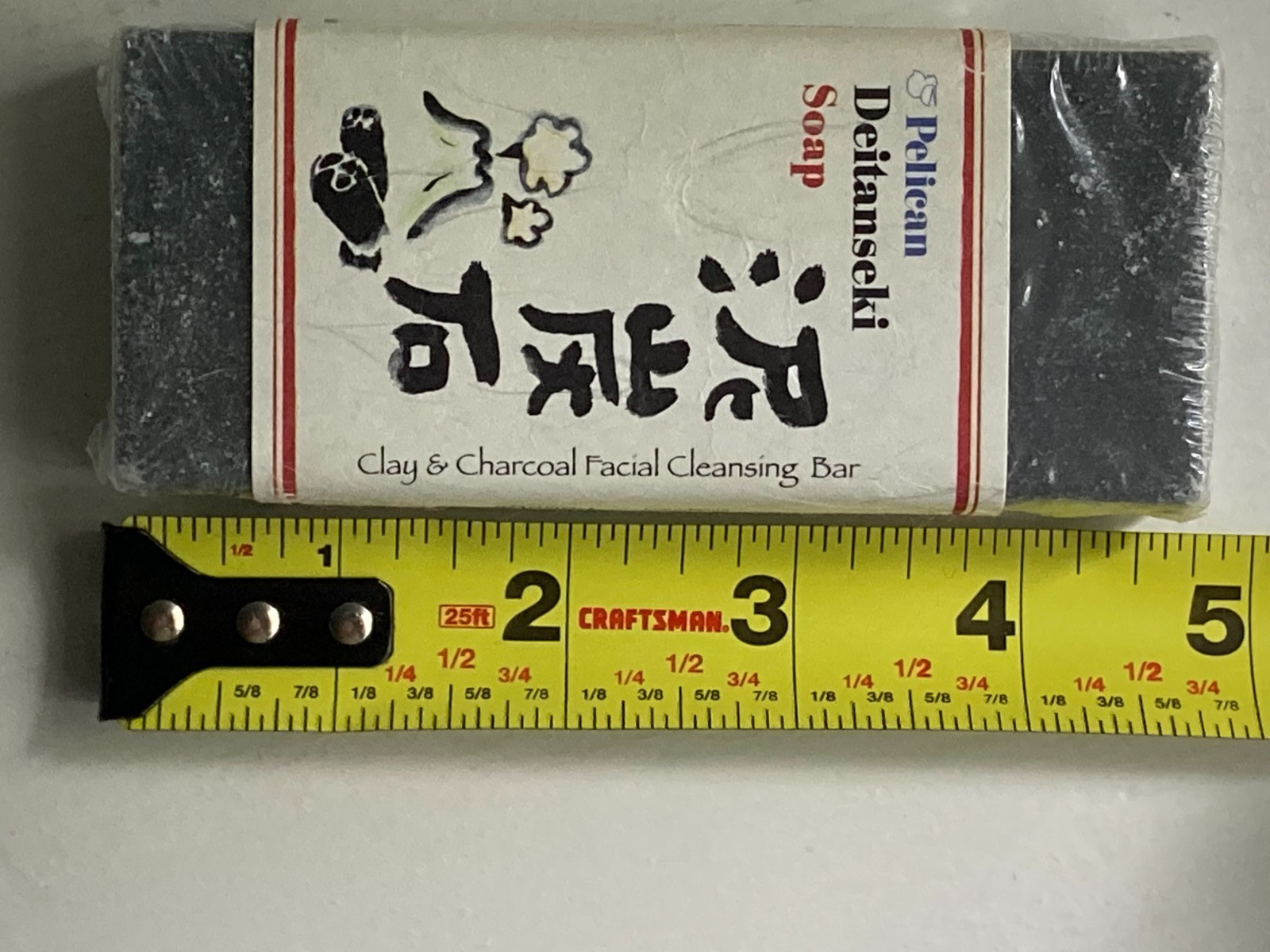 New Pelican DEITANSEKI Charcoal Face Soap 5.3 oz Bar Clay & Charcoal Japanese