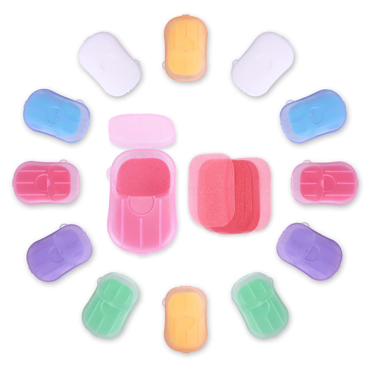 12 Boxes Mini Hand Soap Sheets Soap Paper Sheets, Disposable Travel Scented Soap