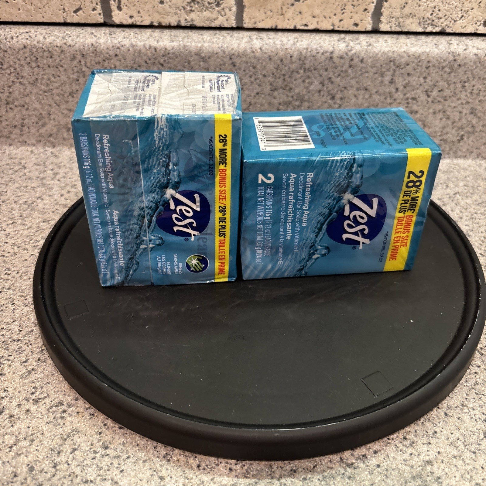Zest Soap Refreshing Aqua Bath Bars 4.12 Ounce 2 Packs. 4 Bars.