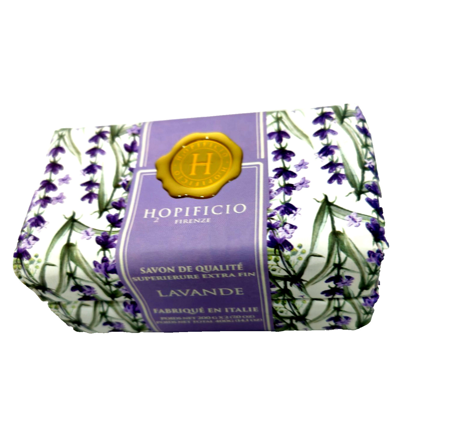 Hopificio Lavender Body Bar Soap 2 Multipack Milled Italy Plant Based