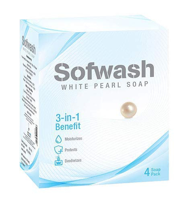 GREEN ORGANICS SOFWASH WHITE PEARL SOAP (75GX4)