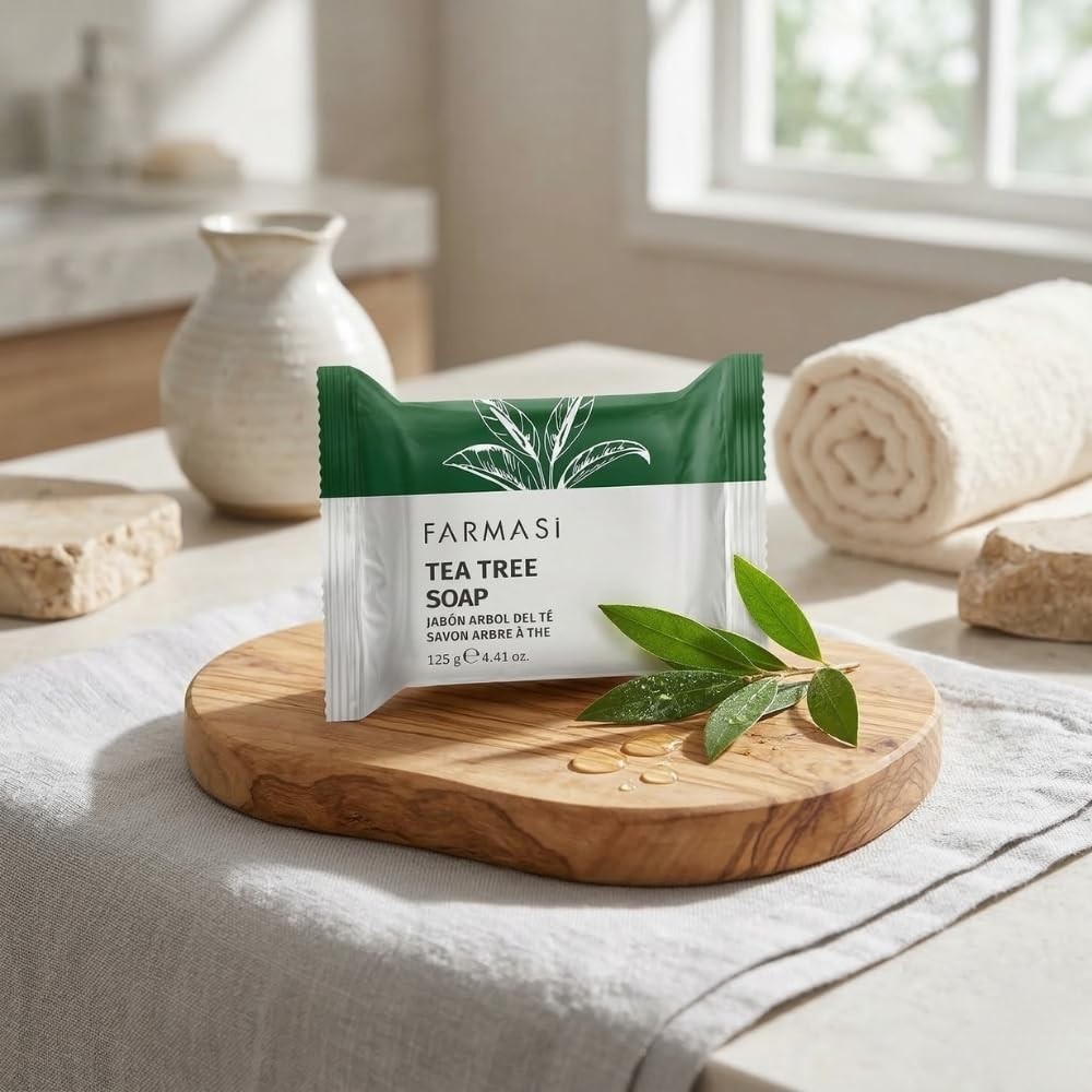 FARMASi Tea Tree Soap, Clarifying Daily 4.41 Ounce (Pack of 1), White