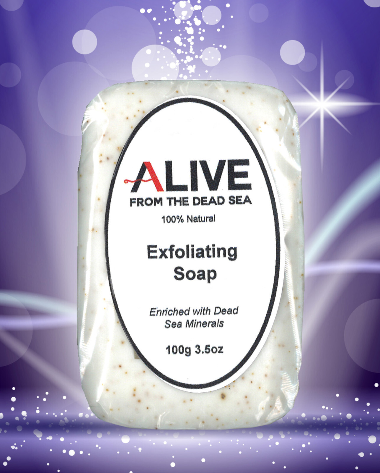 ALIVE Set of 2 – 100% Natural Dead Sea Mineral Exfoliating Soap