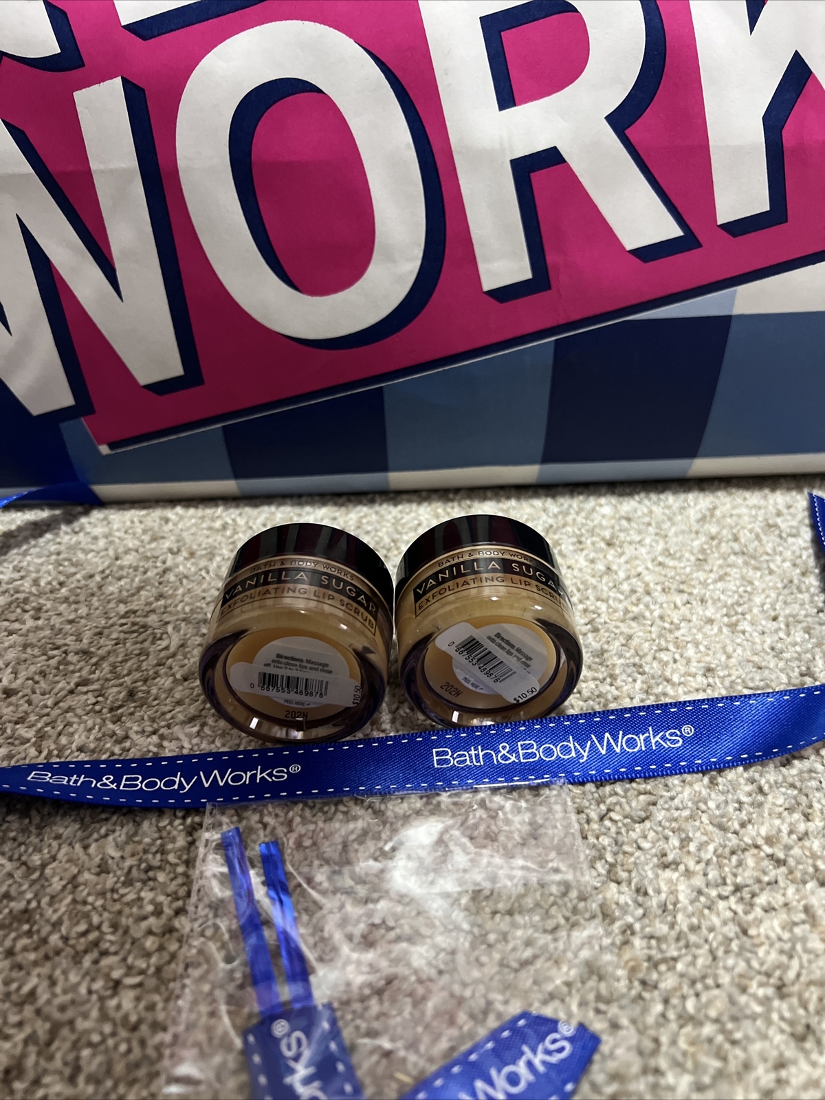 2 Bath & Body Works Vanilla Sugar Exfoliating Lip Scrub 0.5 oz/15 g Each NEW