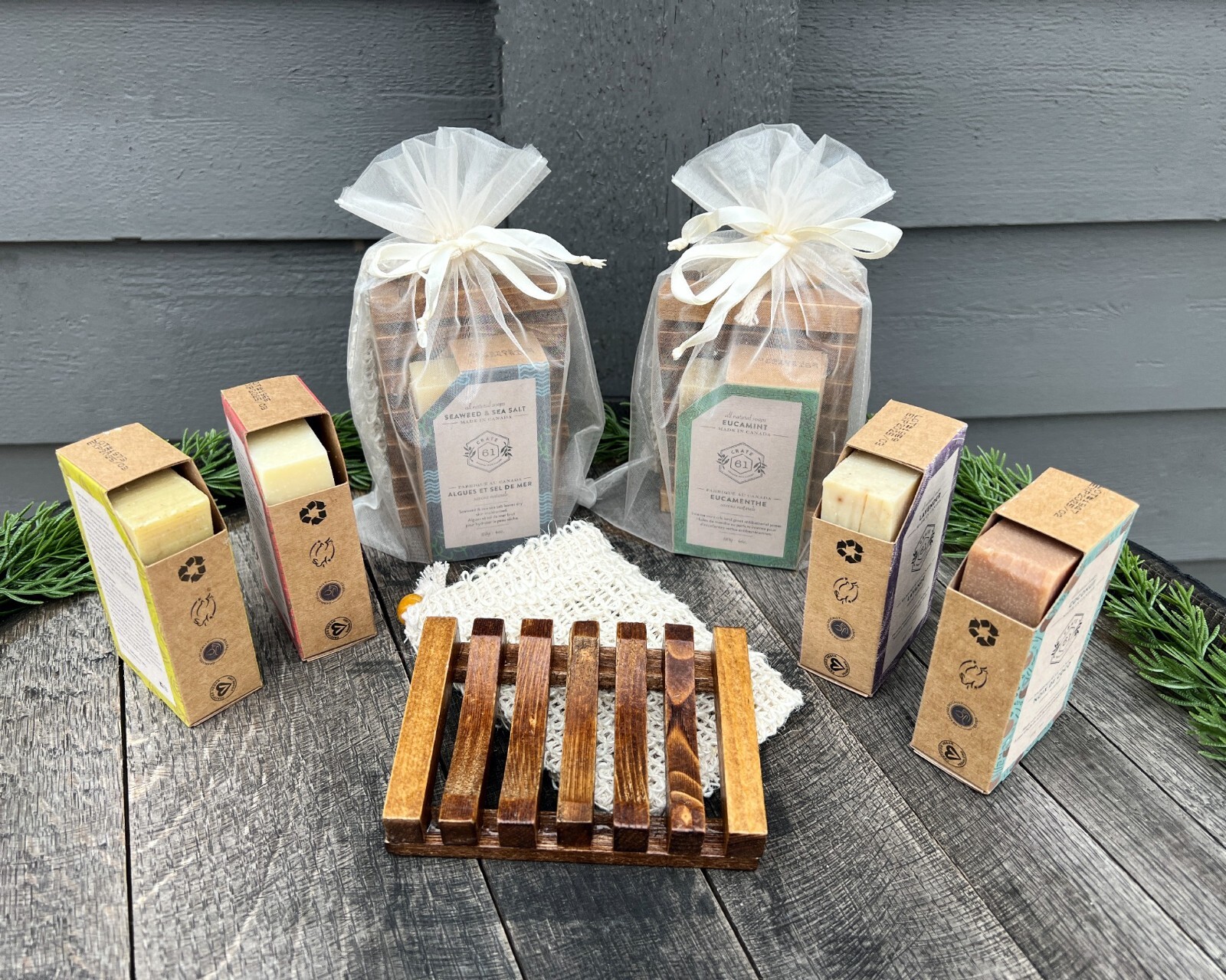 Natural Bar Soap Gift Set Bathroom Soap Holder Soap Tray Party Favor Host Gift