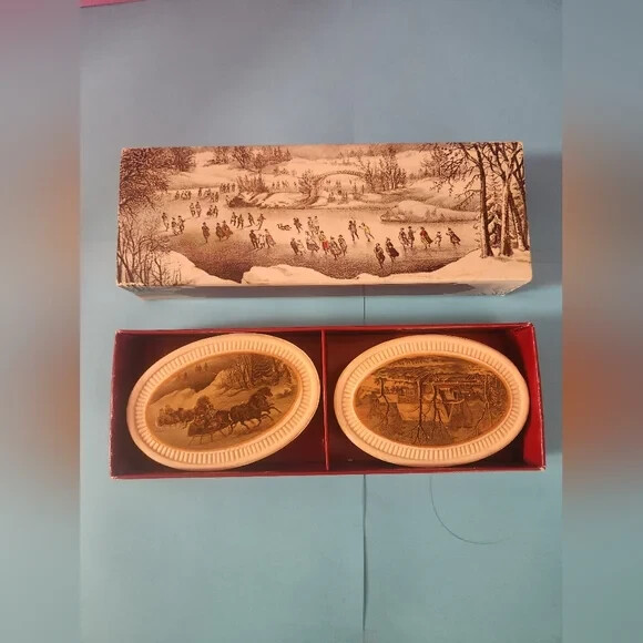 Vintage AVON 1876 Winterscapes Special Occasion “Stay-Beautiful” Soaps
