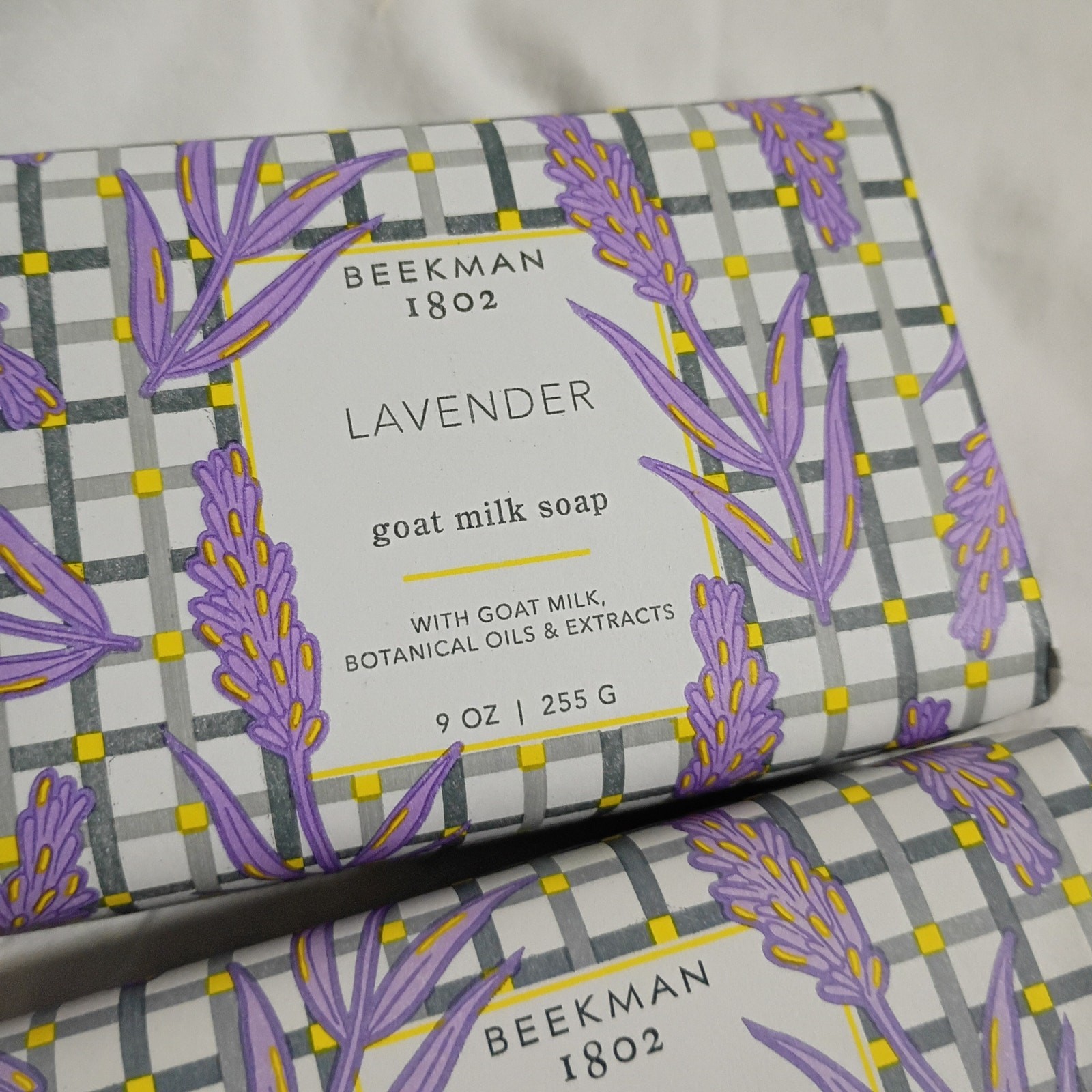 SET OF TWO- Beekman 1802 Lavender 9oz Goat Milk Soap NEW Made in the USA