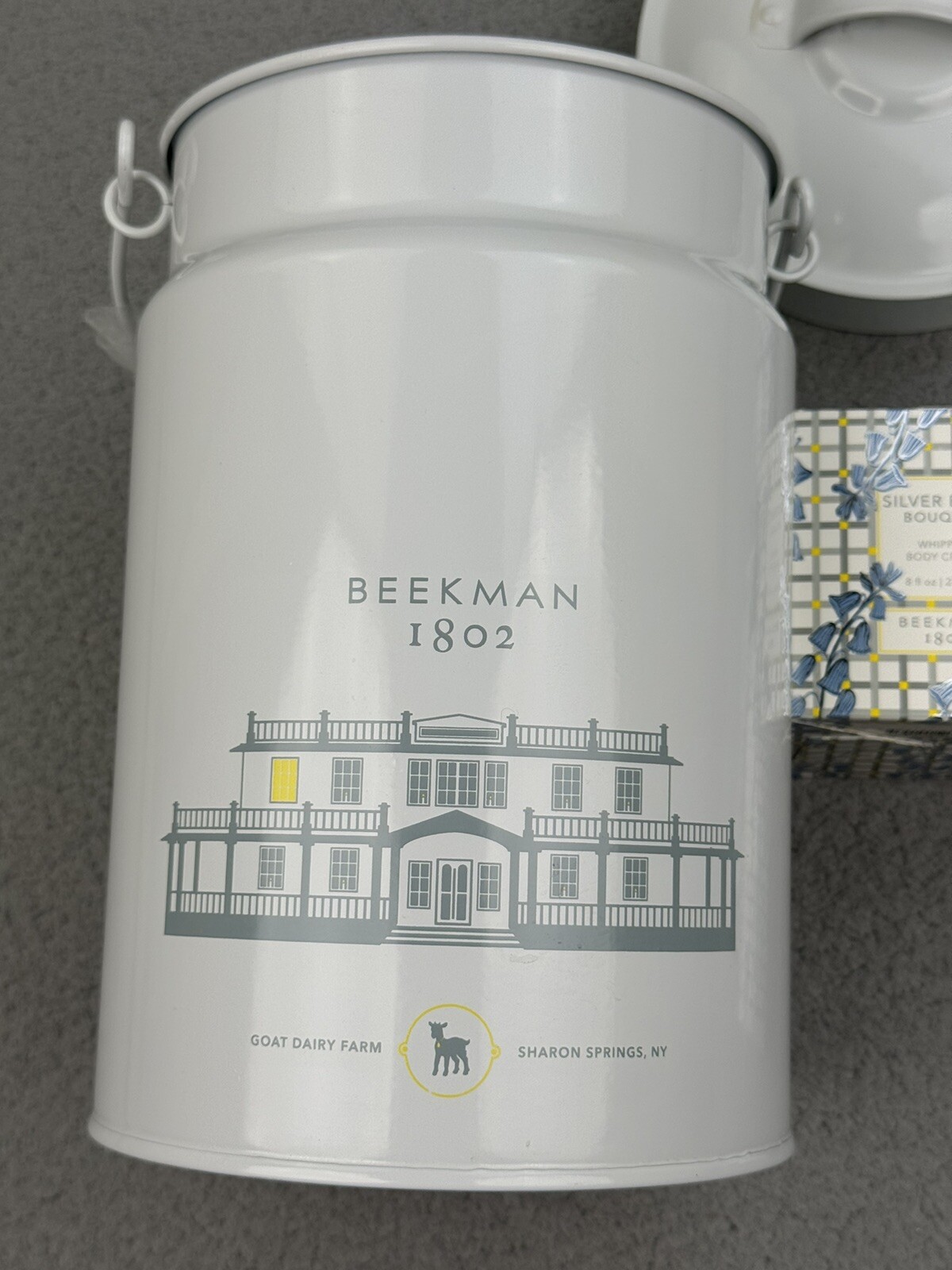 Beekman 1802 Silver Belle Bouquet Milk Can Bar Soap/body Wash/Hand & Body Cream