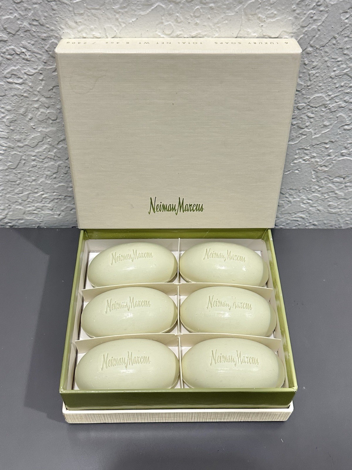Vintage Neiman Marcus Verbena Guest Soap Box Set Of 6 Total 8.4 Oz/240 g READ