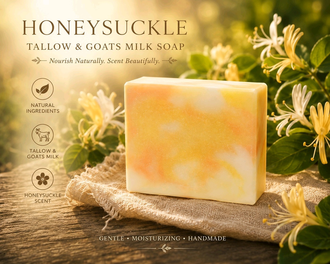 Single Bar of Handcrafted Tallow And Goat Milk Soap