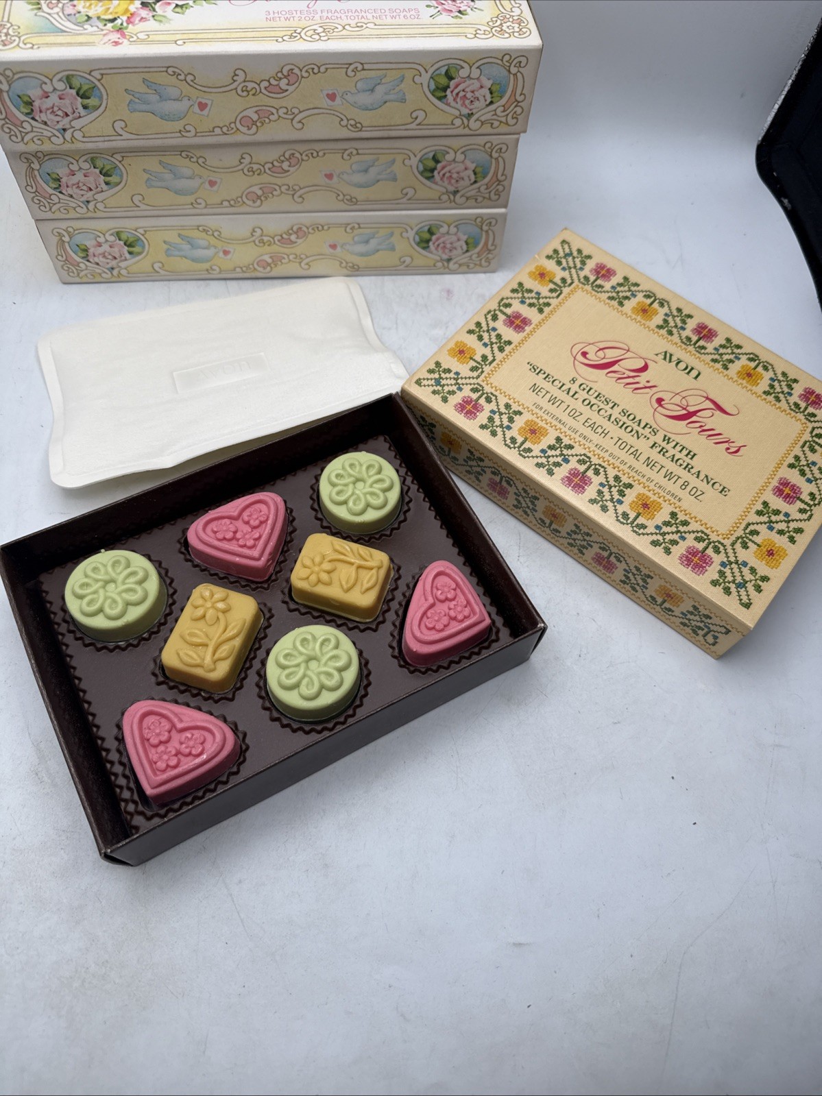 Vintage Avon Mixed Lot Of Guest Soap Sets Floral Themed